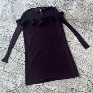 Chic Long Sleeve Dress with Ruffle Detail